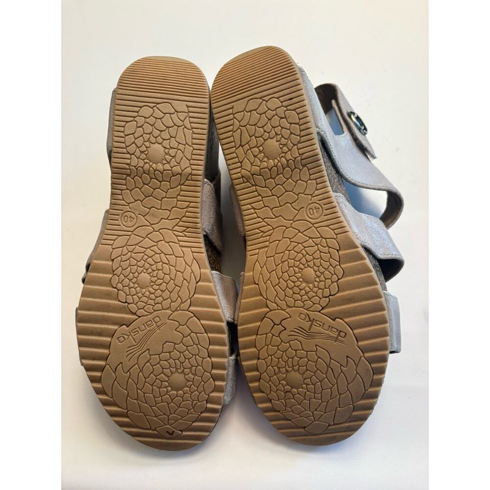 Dansko Stacey Sz 40 Taupe Cork Wedge Sandals - Picture 7 of 7